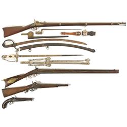 Three Long Guns and One Pistol