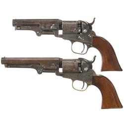 Two Colt Model 1849 Percussion Pocket Revolvers