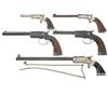 Image 1 : Four Stevens Pocket Model Pistols and One Pocket Rifle - A) Stevens Old Model Pocket Pistol
