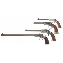Three Stevens Pistols and One Stevens Pocket Rifle