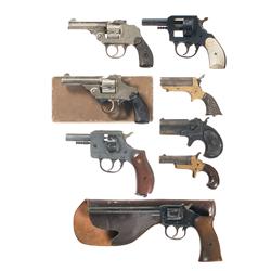 Two Starter Revolvers and Six Handguns