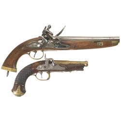 Two Belgian Black Powder Pistols