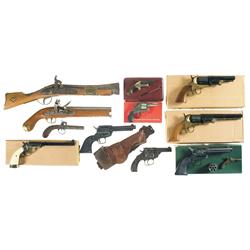 One Blunderbuss One Cap Gun Four Pistols Six Revolvers and Miscellaneous Items