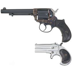 One Remington Derringer and One Colt Revolver