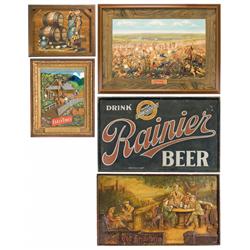 Five Beer Related Wall Hangings