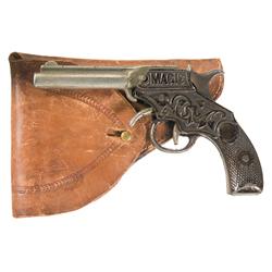 Magic Marked Cast Iron Single Shot Pistol with Holster
