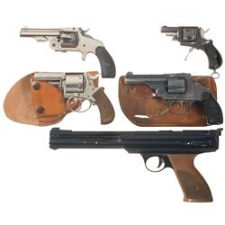 Four Revolvers and One Air Pistol