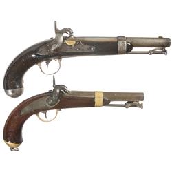 Two Antique Percussion Pistols