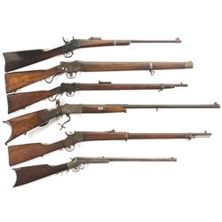 Six Single Shot Long Guns