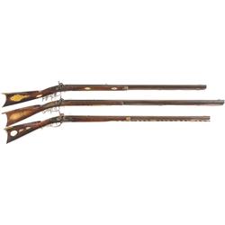 Three Antique Percussion Rifles