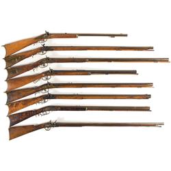 Eight Antique Long Guns