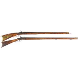Two Percussion Conversion Kentucky Rifles
