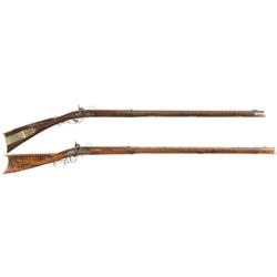 Two Percussion Conversion Kentucky Rifles