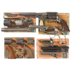 Three Revolver Frames and an Assortment of Loose Parts