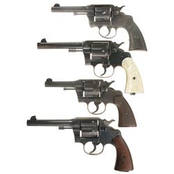 Four Colt Double Action Revolvers