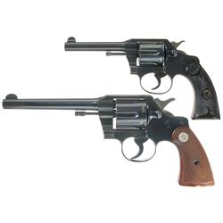 Two Colt Double Action Police Revolvers
