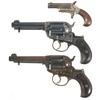 Image 1 : One Colt Derringer and Two Colt Revolvers
