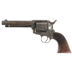 Antique Colt Single Action Army Revolver with Gun Belt