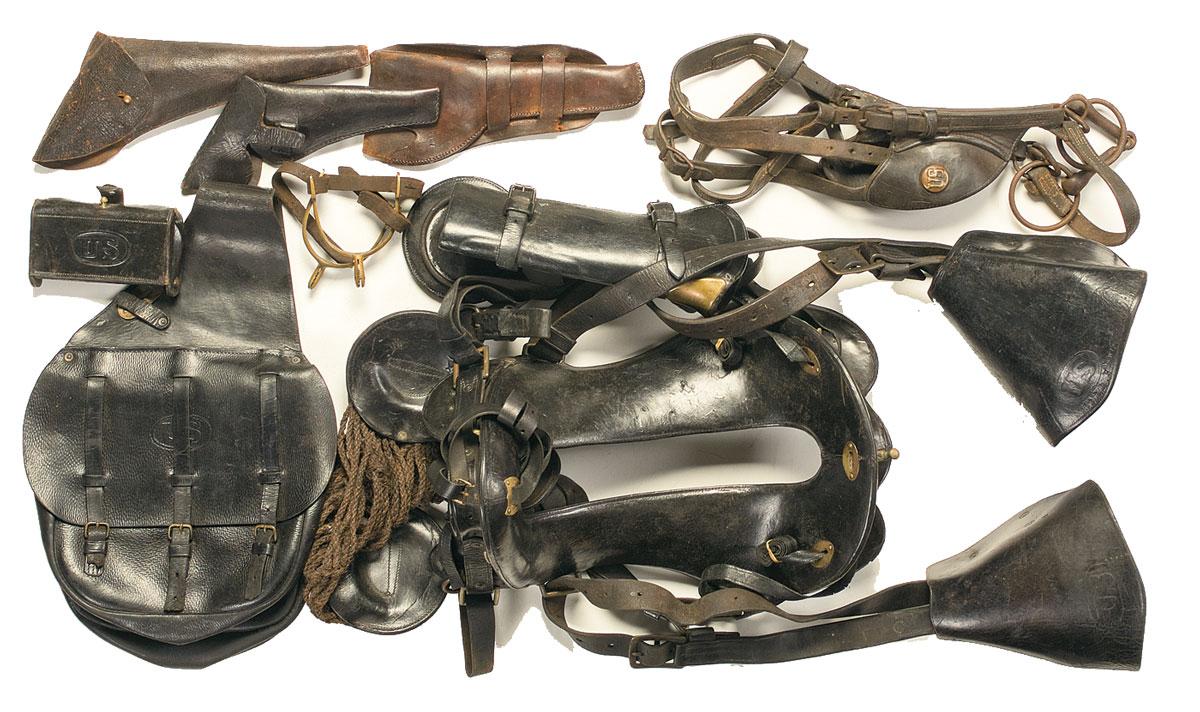 U.S. Model 1904 McClellan Saddle and Saddle Bags with Holsters, Spurs