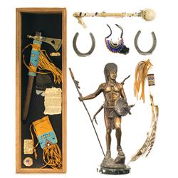 Cased Limited Edition Sioux Pipe Tomahawk and Related Items