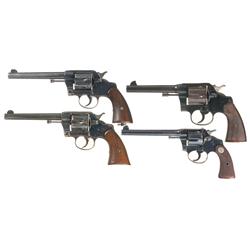 Four Colt Double Action Revolvers