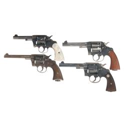 Four Colt Double Action Revolvers