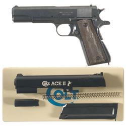 Ithaca Model 1911a1 Semi-Automatic Pistol with Colt ACE II Series 80 .22 Caliber Conversion Kit