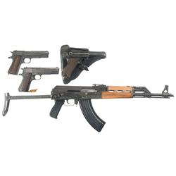 Three Semi-Automatic Handguns and a Semi-Automatic Rifle