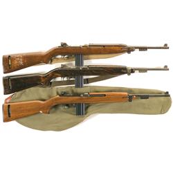Three U.S. M1 Semi-Automatic Carbines