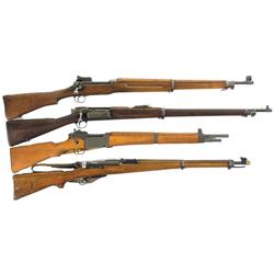 Two U.S. and Two European Military Bolt Action Rifles