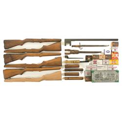 Assortment of Ammunition and M1 Garand Parts