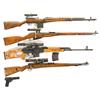 Image 1 : Four Scoped Rifles and One Pistol