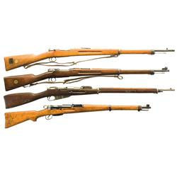 Four Bolt Action Rifles