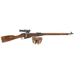 Russian Mosin Nagant Model 91/30 Bolt Action Sniper Rifle with Scope