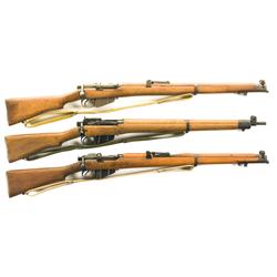 Three Enfield Bolt Action Rifles