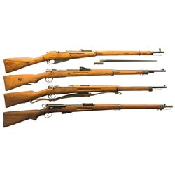 Four Martial Bolt Action Rifles