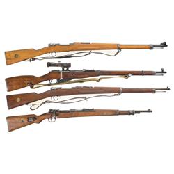 Four Bolt Action Rifles