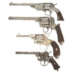 Four Antique Revolvers