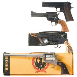 Three Revolvers and One Pistol