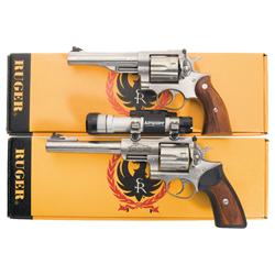 Two Boxed Ruger Redhawk Revolvers