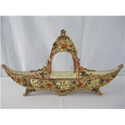 A18-18 ZSOLNAY RETICULATED BOAT