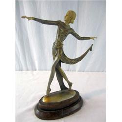 A44-38 ART DECO DANCING GIRL FIGURINE