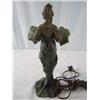 Image 3 : A44-5 ORIGINAL ART NOUVEAU SPELTER FIGURAL LAMP