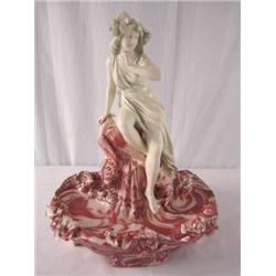 A44-16 ART NOUVEAU FIGURAL DISH SIGNED ROYAL DUX