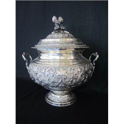C45-11 PORTUGESE STERLING LIDDED TUREEN