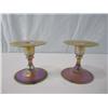 Image 1 : A17-6 PAIR OF TIFFANY FAVRILE CANDLE STICKS