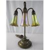 Image 1 : A44-8 SIGNED TIFFANY STUDIOS 3 LITE LILY LAMP