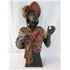 Image 1 : A17-12 BLACK AMERICANA SPELTER BUST OF WOMAN