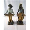 Image 1 : A44-6 PAIR OF TERRA COTTA BLACK FIGURINES