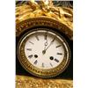 Image 2 : A14-22 EMPIRE BRONZE & BLACK MARBLE CLOCK